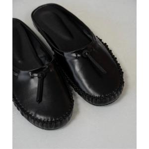 デッキシューズ モカシン tied detail moccasin sabo / タイディテールモカシンサボ レディース