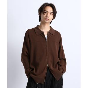 セーター ニット DOUBLE ZIP KNIT CARDIGAN/ダブルZIPニットカーディガン メンズ