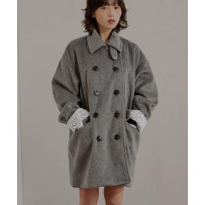 ピーコート pコート shaggy double-breasted half coat / シャギーダブルハーフコート レディース