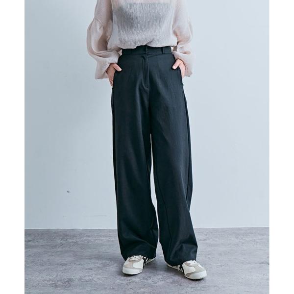ワイドパンツ パンツ ツイル コクーン カーブ パンツ レディース
