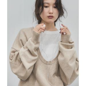 ニット セーター 「ハンドウォッシャブル」ディープUネックニット レディース