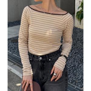 tシャツ オフショルフリースボーダー/ZOZO限定 レディース