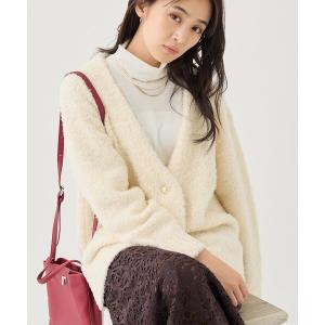 カーディガン 「品よく軽い！」メリノフェザー Vネックニットカーディガン レディース