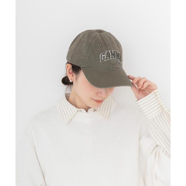 Ganni Ganni WASHED COTTON CANVAS CAP 帽子