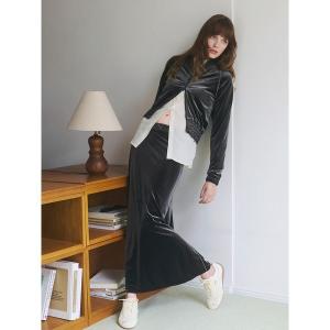 ロング スカート 「emmi×PUMA」VELOR NARROW SKIRT