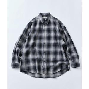 シャツ 限定展開 Relax Fit リラックスフィット オンブレチェック  ネルシャツ メンズ レディース