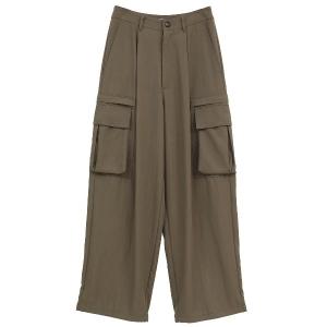 ワイドパンツ カーゴパンツ CLANE/クラネ/LOW WAIST POCKET CARGO PANTS レディース