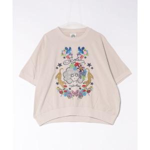 tシャツ 半袖 ScoLar/スカラー　スカラーマーク刺繍 PO レディース