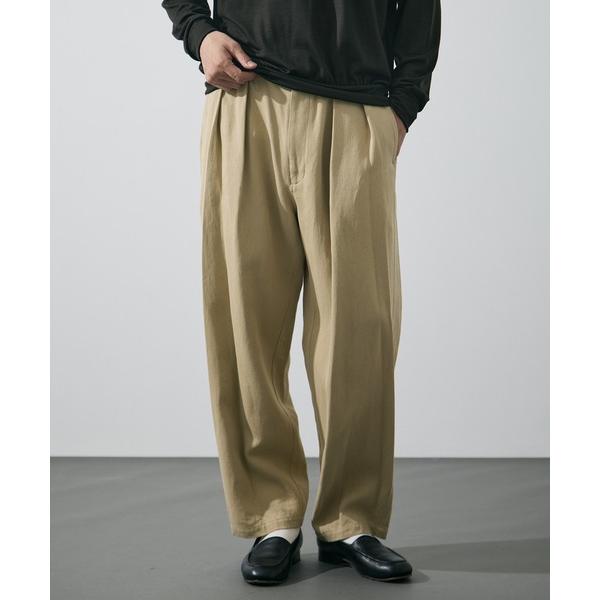 スラックス 「YLEVE/イレーヴ」WASHI PAPER TWILL TROUSERS メンズ