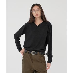 セーター ニット V NECK MELANGE KNIT/Vネックメランジニット メンズ レディース