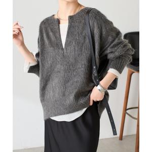 ニット セーター 軽量/体型カバー/エアリージップニット/WEB限定カラー展開 レディース