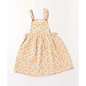 チュニック フラワープリントサロペットスカート キッズ 子供服 女の子