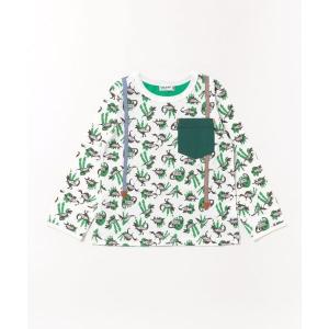 tシャツ 恐竜総柄プリント長袖Ｔシャツ キッズ 子供服 男の子