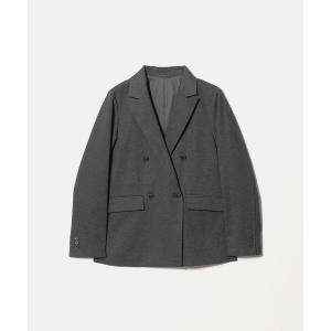 ジャケット テーラードジャケット ポンチプリント ダブルジャケット ‐セットアップ対応・ウォッシャブル‐「A DAY IN THE LIFE」 レディース