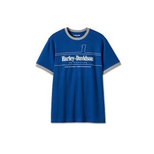 「Harley-Davidson」 半袖Tシャツ LARGE ブルー系その他 メンズ