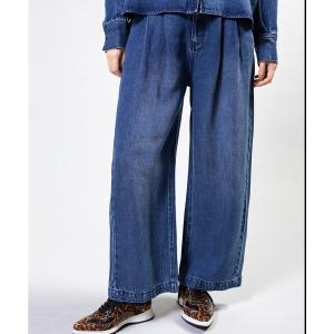 ジーンズ デニム デニムパンツ セルロースデニムタックパンツ レディース