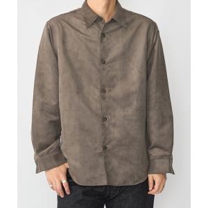 シャツ BENCH MARKING SHIRTS: ポリエステル フェイクスエード シャツ メンズ