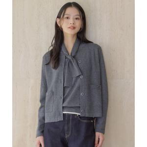 カーディガン 「季節の変わり目に」WORSTED WOOL BLEND カーディガン レディース