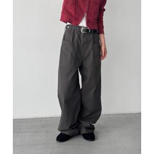 ワイドパンツ パンツ choice_cnl　フロントポケットストレートパンツ レディース メンズ