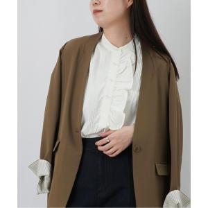 ブラウス シャツ LC/LLL ピンタックフリルブラウス レディース