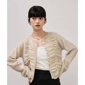 カーディガン 「WEB限定」・「定番」ダブルモヘヤシャーリングカーディガン レディース