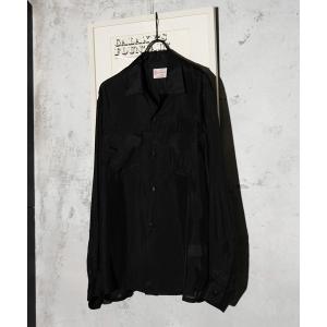 シャツ TOWNCRAFT / タウンクラフト 40S SILK W-FLAP LOOP COLLAR SHIRT シルク オープンカラー ループカラー シャツ メンズ レディース