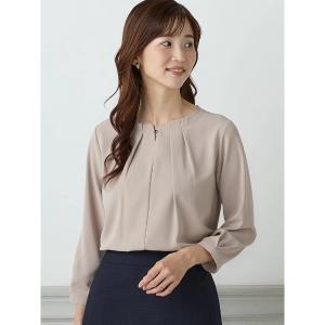 tシャツ 「UVカット」フロントタック　ビジューブラウス レディース