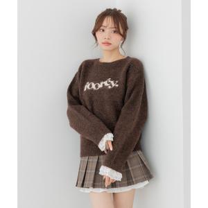 ニット セーター レーストリムジャガードロゴニット　1077810 レディース
