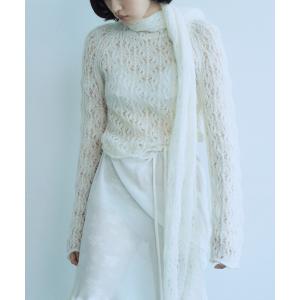 ニット セーター 「AYNI for LULU」 sheer knit レディース
