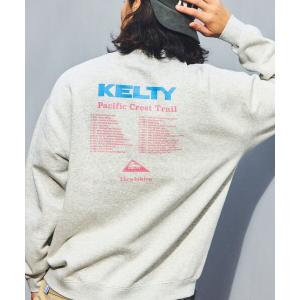 トレーナー スウェット 限定展開 KELTY × FREAK'S STORE ケルティ 別注 ツアーロゴ バックプリント クルーネックスウェット メンズ レディース