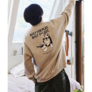トレーナー スウェット KELTY/ケルティ 限定展開 KELTY×FREAK'S STORE/ケルティ 別注 キャットロゴ バックプリント クルーネックスウェット