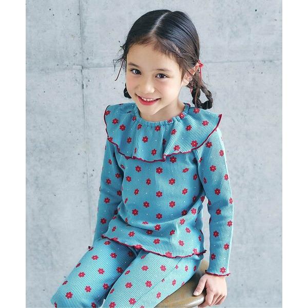 tシャツ 「WEB限定/リンク」ワッフルアソートビックカラー長袖Tシャツ キッズ 子供服 女の子
