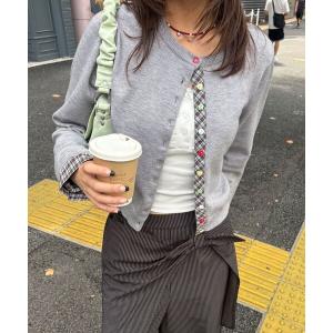 カーディガン カラフルボタンモチモチニットカーディガン レディース