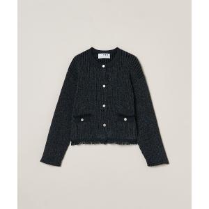 ジャケット ノーカラージャケット デニモール ジャケット レディース