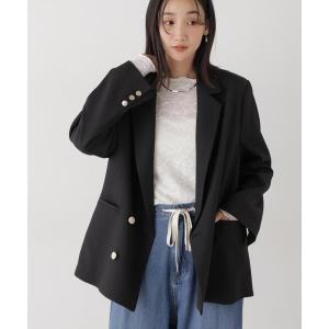 ジャケット テーラードジャケット ツイルダブルテーラードジャケット(セットアップ可) レディース