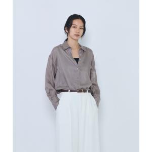 ブラウス シャツ キュプラフィブリルレギュラーカラーシャツ レディース