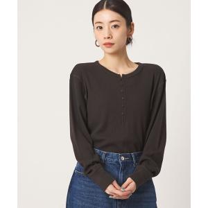 ヘンリーネック tシャツ 「別注」「Hanes×CITEN」ワッフルヘンリートップ レディース