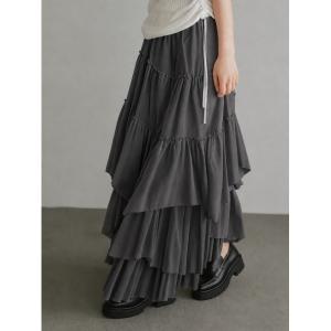 tシャツ コットンティアードスカート レディース