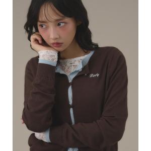 カーディガン フェイクレイヤードカーデ レディース