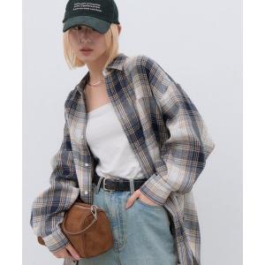 ブラウス シャツ 「ZOZO限定」「UNISEX」ルーズシルエットソフトタッチビエラチェックシャツ レディース メンズ