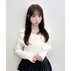 ニット セーター 「WEB限定」ビジュー2Wayリボンオフショルニット レディース