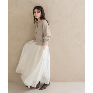 カーディガン 「再入荷」「WEB限定」ラメニットカーディガン＋スカートセット レディース