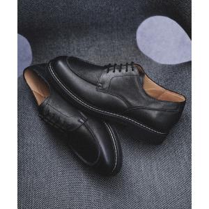 革靴 ビジネスシューズ GRAINED LEATHER U-TIP DERBY SHOES メンズ