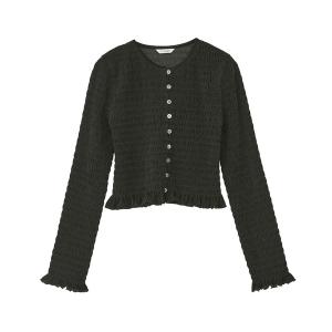 tシャツ 「CLANE/クラネ」SHIRRING BUTTON TOPS/シャーリングボタントップス レディース