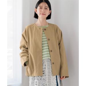 ジャケット ノーカラージャケット 「撥水・UVカット・2WAYストレッチ・イージーケア」ノーカラージャケット レディース