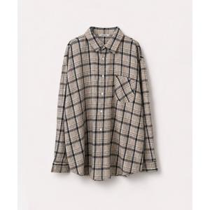 ブラウス シャツ Lakey Park　起毛チェックシャツ レディース メンズ