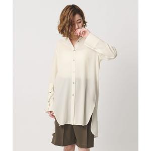 ブラウス シャツ 「conte」ジョーゼット チュニックシャツ レディース