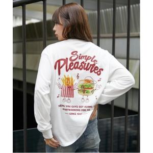 tシャツ ジャンクフード バックプリント長袖Tシャツ｜全4色 レディース
