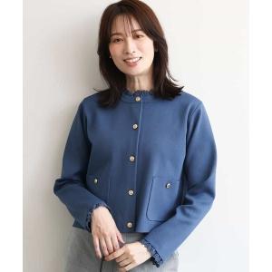 カーディガン レースディテールニットジャケット/洗える/WEB限定サイズあり レディース