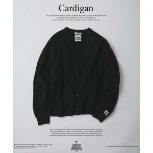 カーディガン ハミルトンラムズウール 畔編み カーディガン メンズ